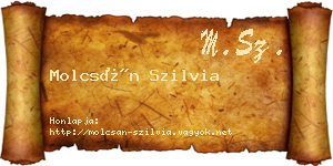 Molcsán Szilvia névjegykártya